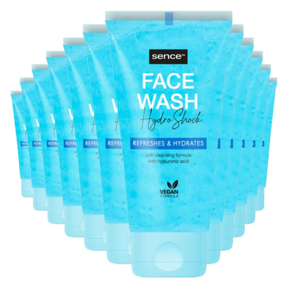 12x Sence Face Wash Alle Huidtypes Hydro Shock 150 ml
