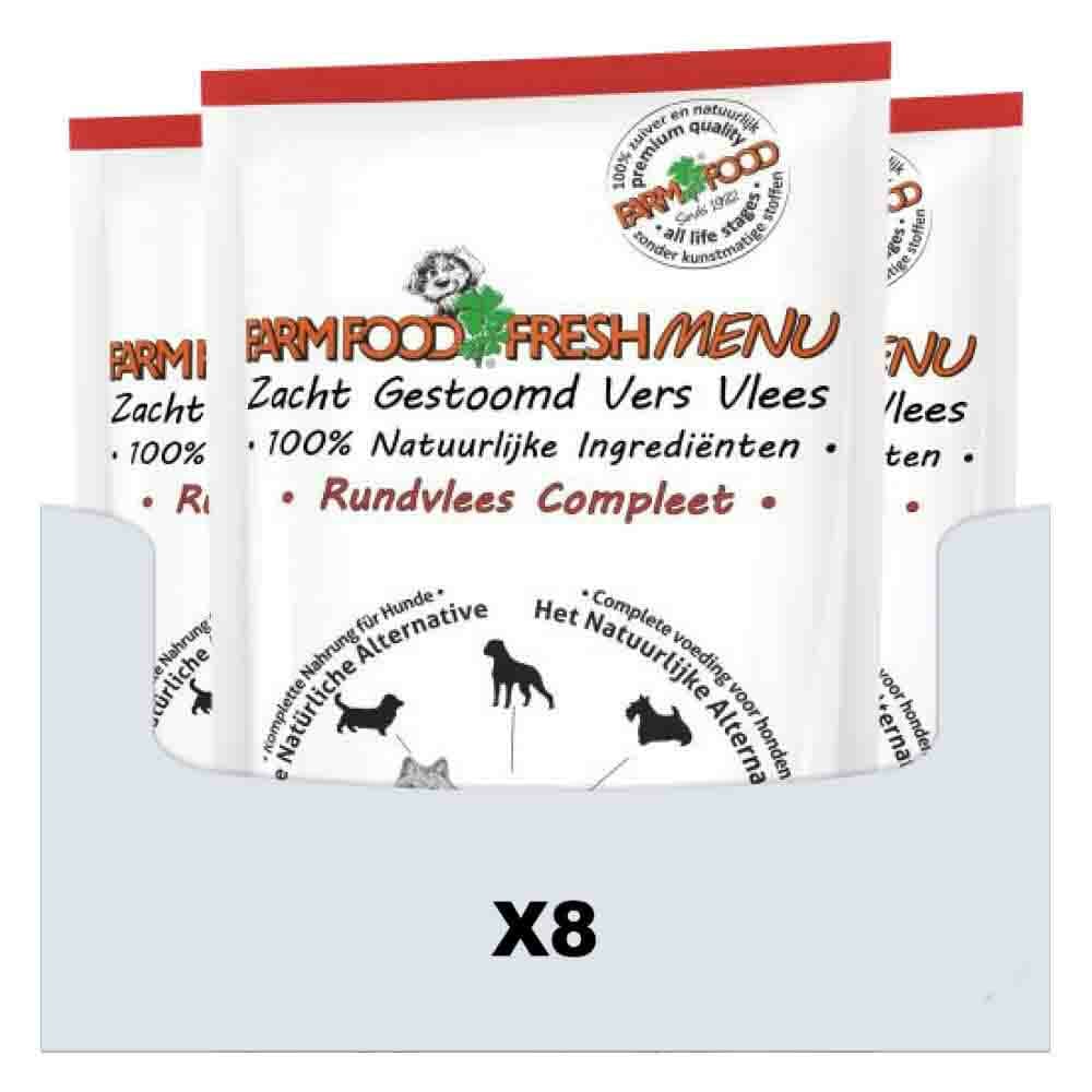 8x Farm Food Fresh Menu Rundvlees 125 gr
