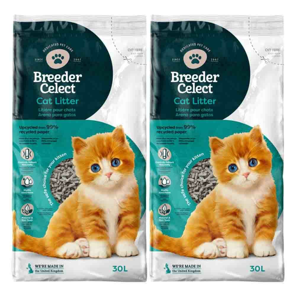 2x Breedercelect Kattenbakvulling 30 liter