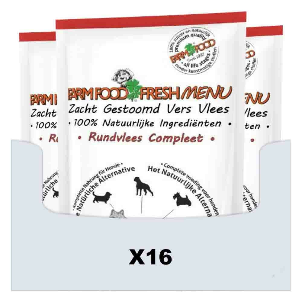 16x Farm Food Fresh Menu Rundvlees 125 gr