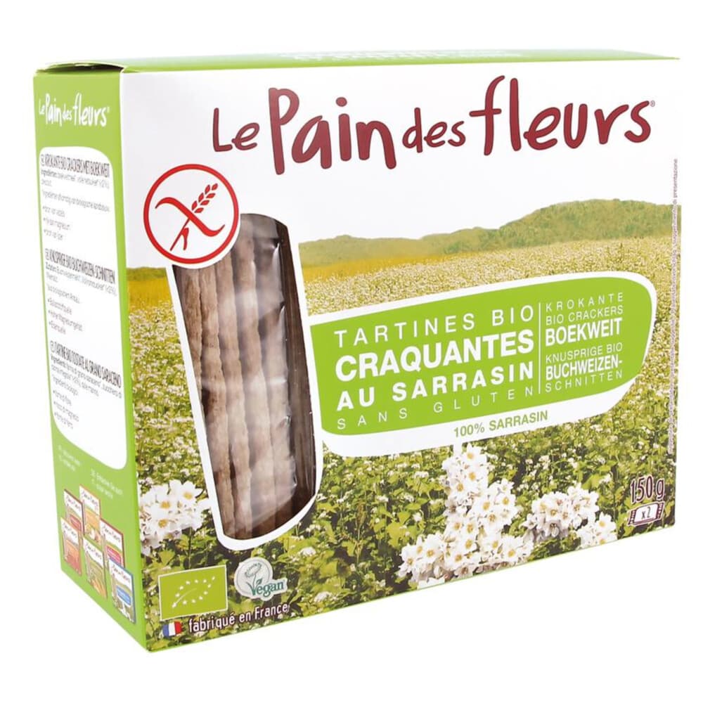 3x Pain fleur Crackers Boekweit 150 gr