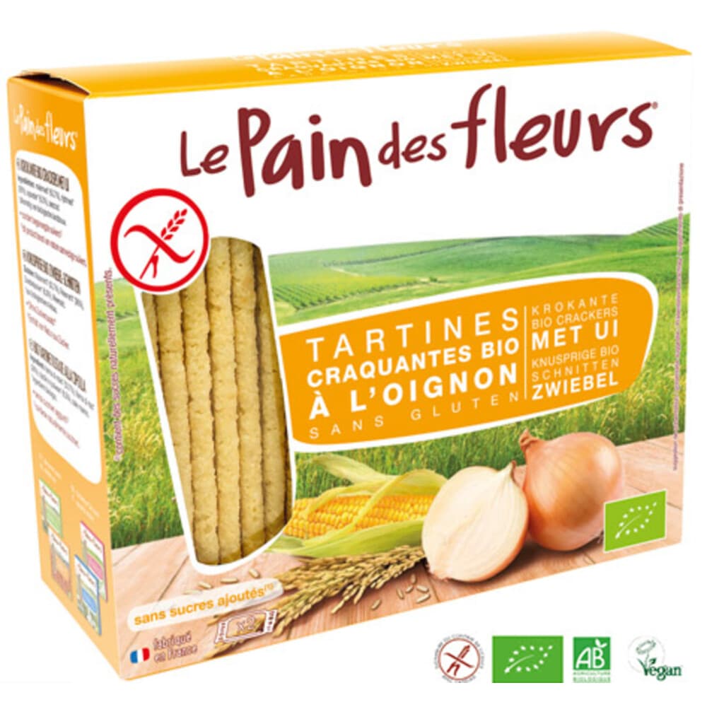 3x Pain fleur Crackers met Ui 150 gr