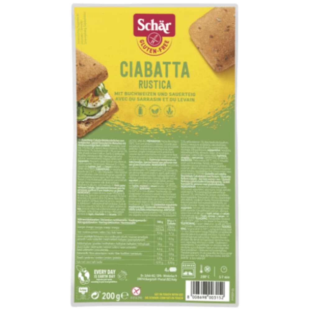 6x Schar Ciabatta Rustica 200 gr