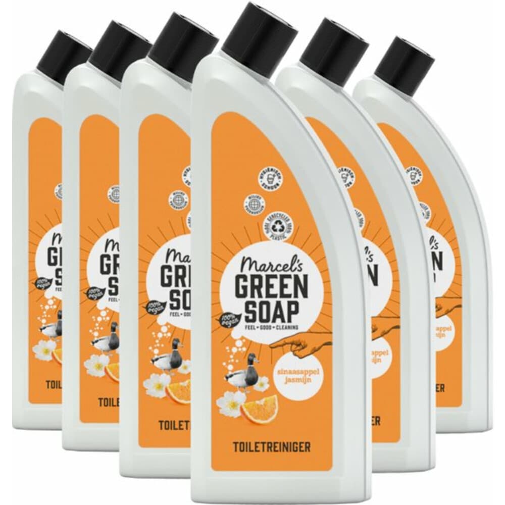 6x Marcel's Green Soap Toiletreiniger Sinaasappel&Jasmijn 750 ml
