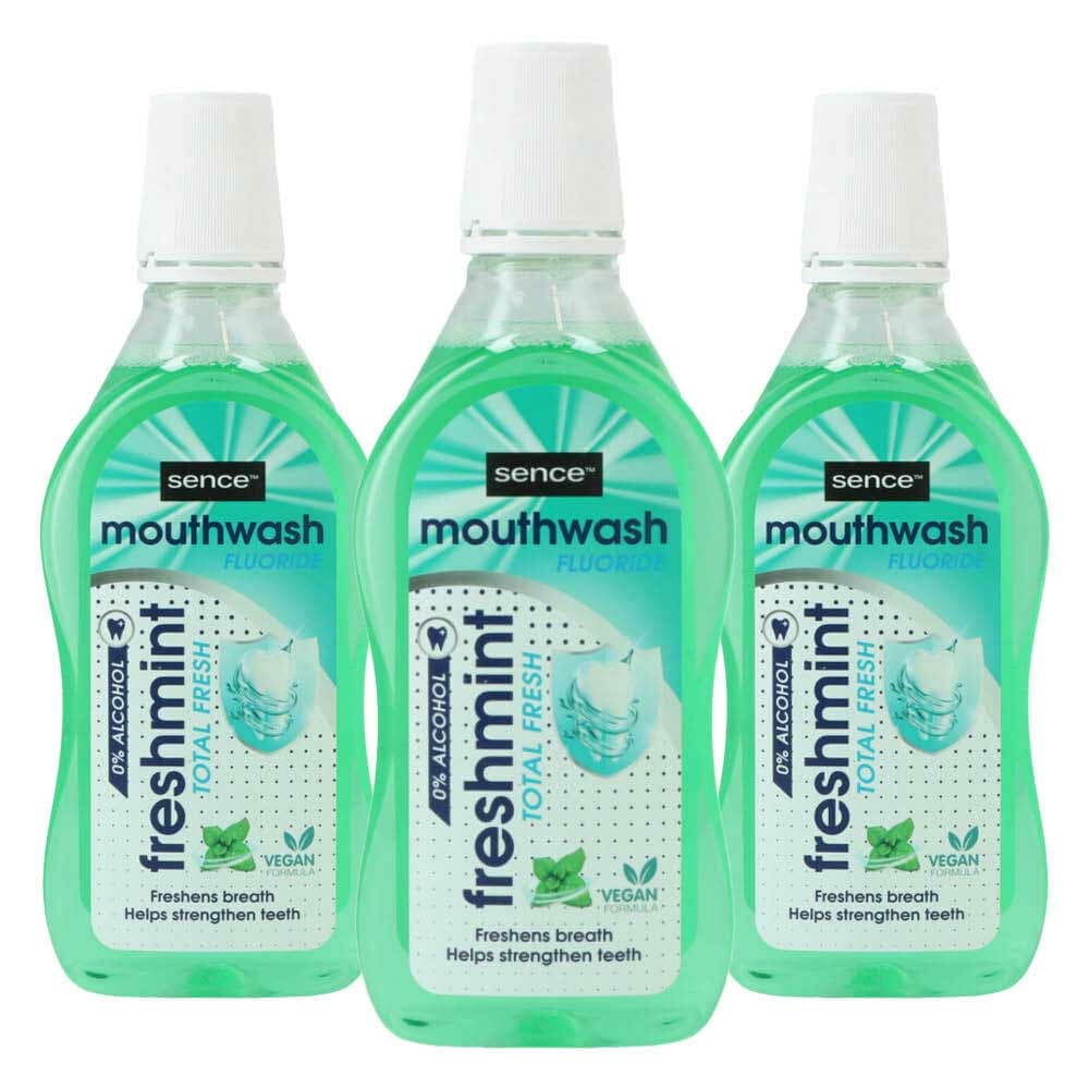 3x Sence Fresh Mondwater Freshmint 500 ml
