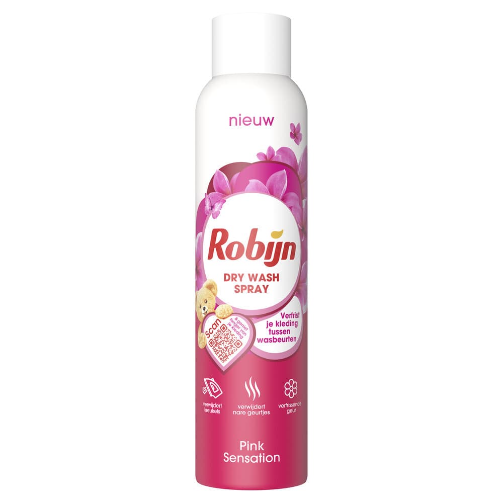 2+1 gratis: Robijn Dry Wash Spray Pink Sensation 200 ml