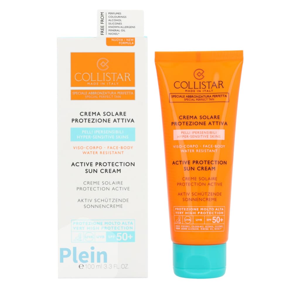 2x Collistar Active Protection Sun Cream Face - Body Spf 50 100 ml