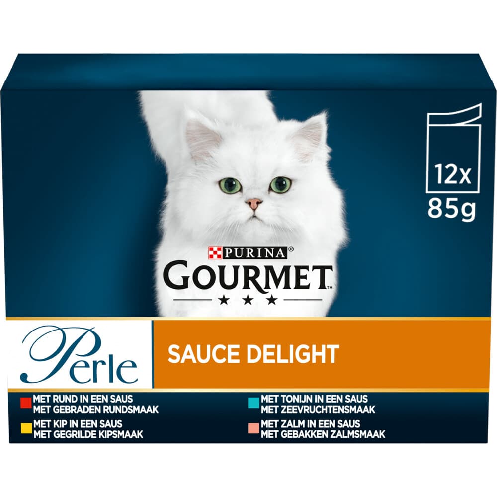 Gourmet Perle Kattenvoer Nat Sauce Delight Vlees - Vis 12 x 85 gr