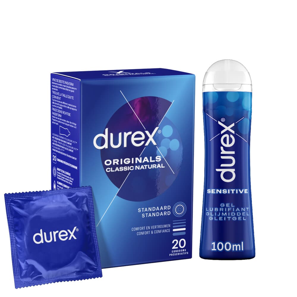Durex Classic Condooms en Glijmiddel Sensitive Pakket