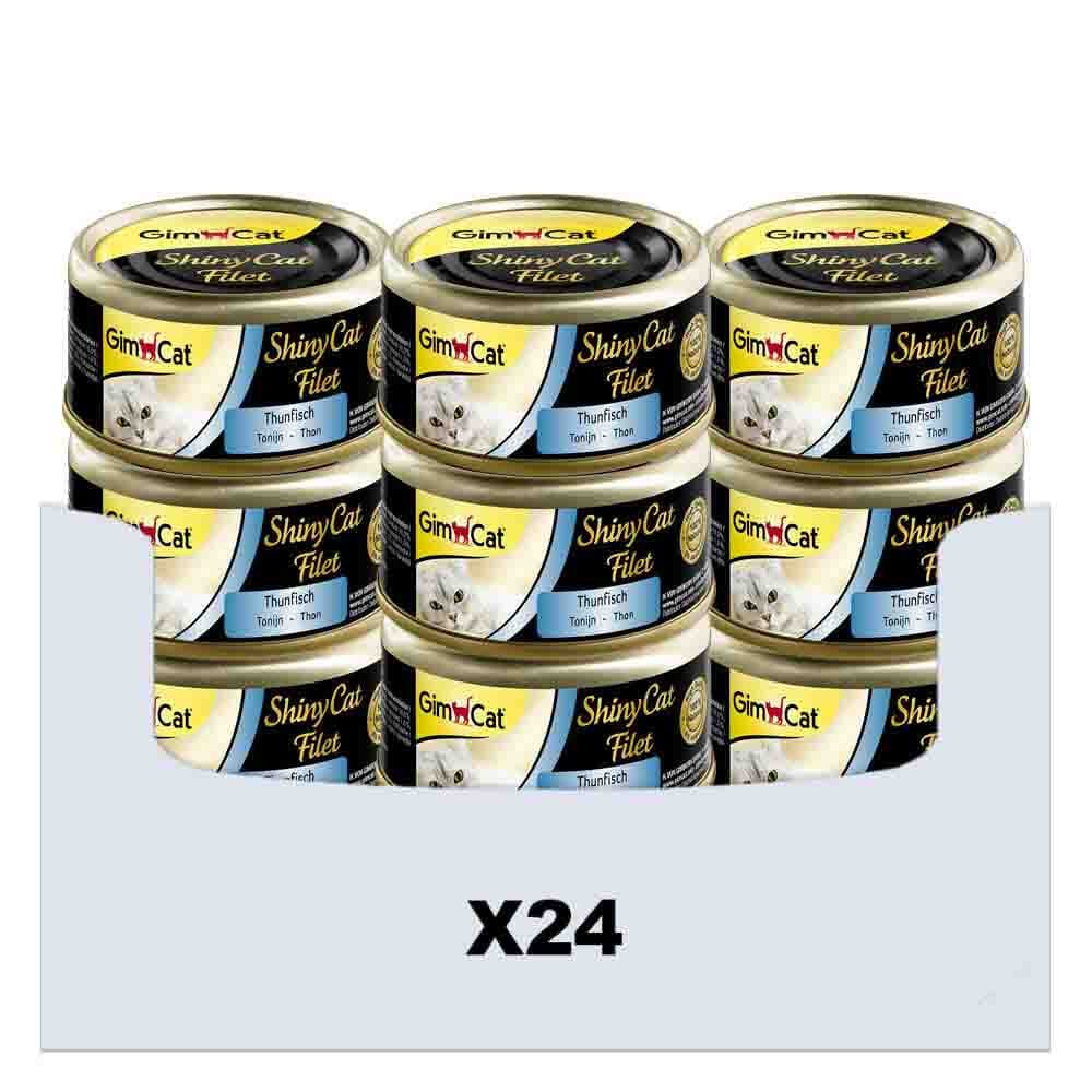 24x GimCat ShinyCat Filet Tonijn 70 gr