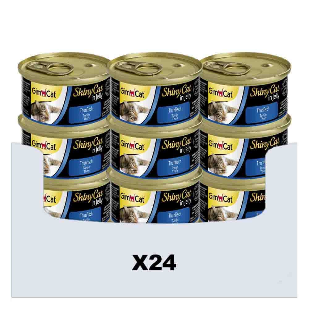 24x GimCat ShinyCat in Jelly Tonijn 70 gr