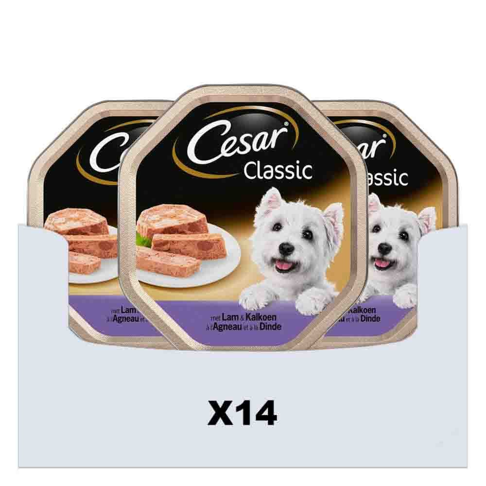 14x Cesar Alu Kalkoen - Lam 150 gr