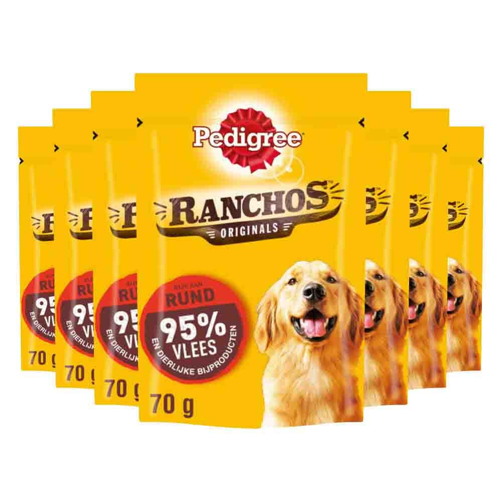 7x Pedigree Ranchos Original Hondensnacks Rund 70 gr