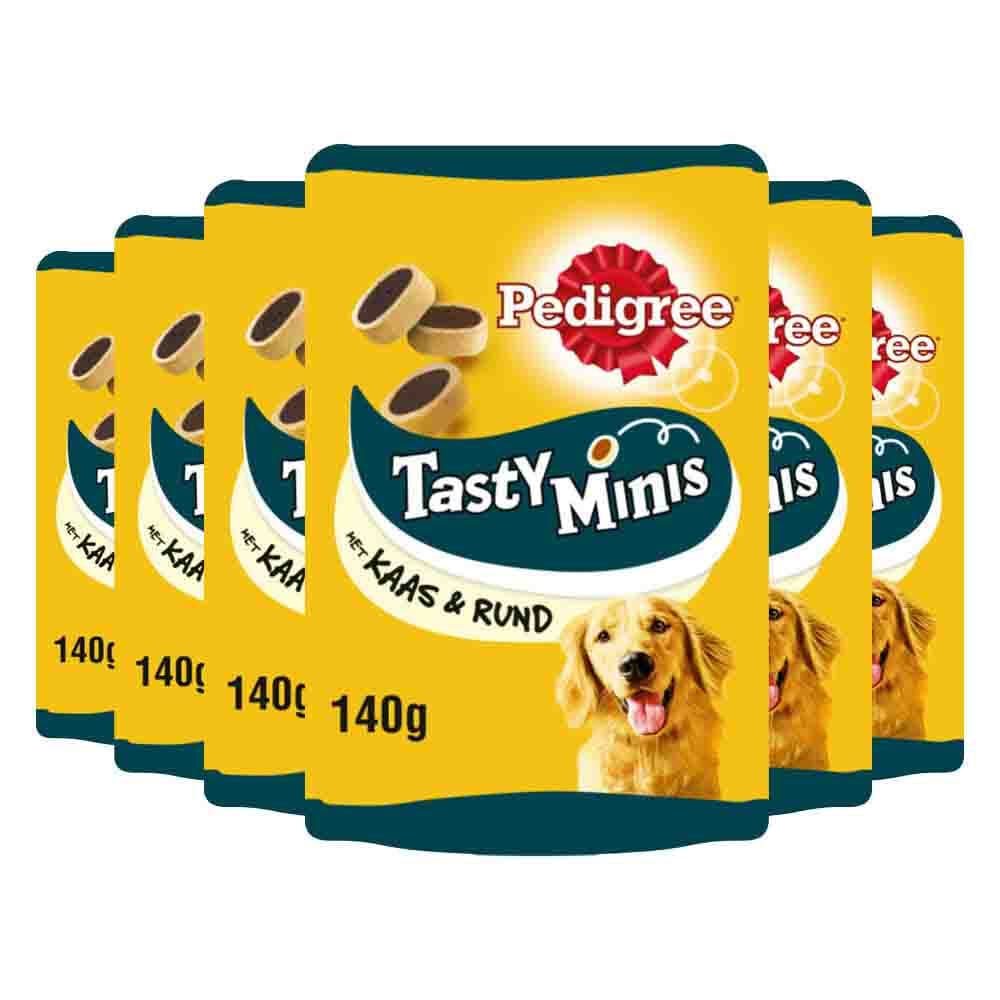 6x Pedigree Tasty Hondensnacks Minis Cheesy Bites 140 gr