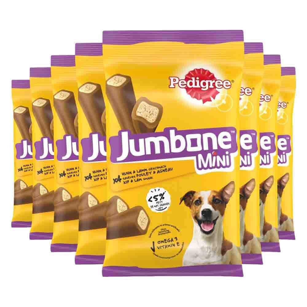 8x Pedigree Jumbstone Hondensnacks Mini Kip&Lam 160 gr