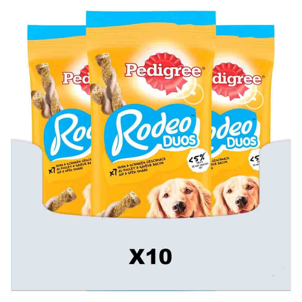 10x Pedigree Rodeo Kauwsticks Duo Hondensnacks Kip&Bacon 123 gr