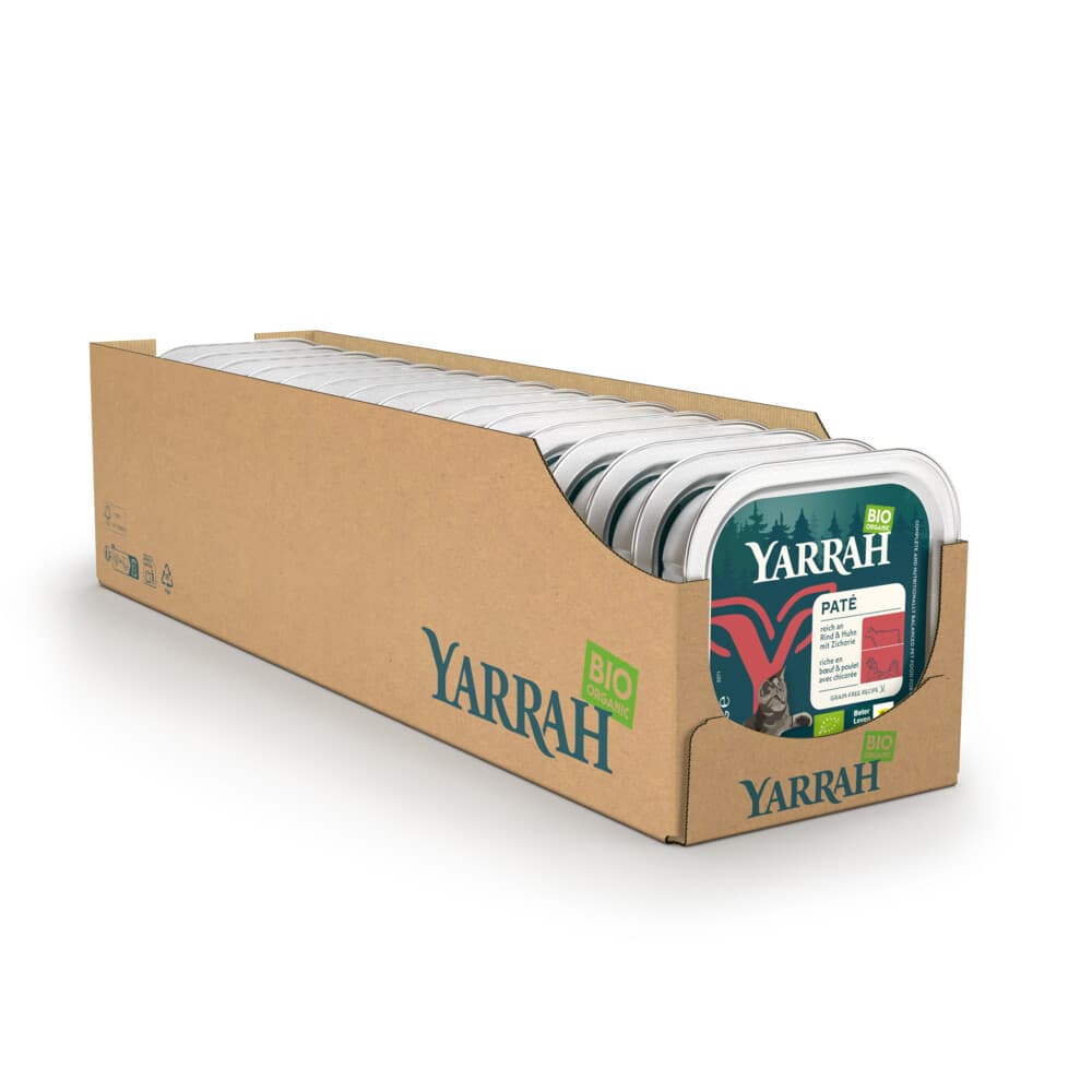 16x Yarrah Bio Kattenvoer Paté Rund&Kip 100 gr