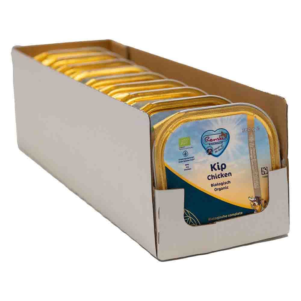 9x Renske Bio Vers Gestoomd Hondenvoer Nat Kip 300 gr