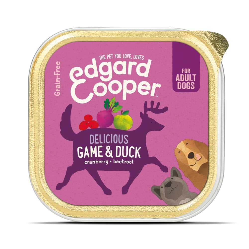 Edgard&Cooper Kuipje Vers Vlees Hondenvoer Wild - Eend 300 gr