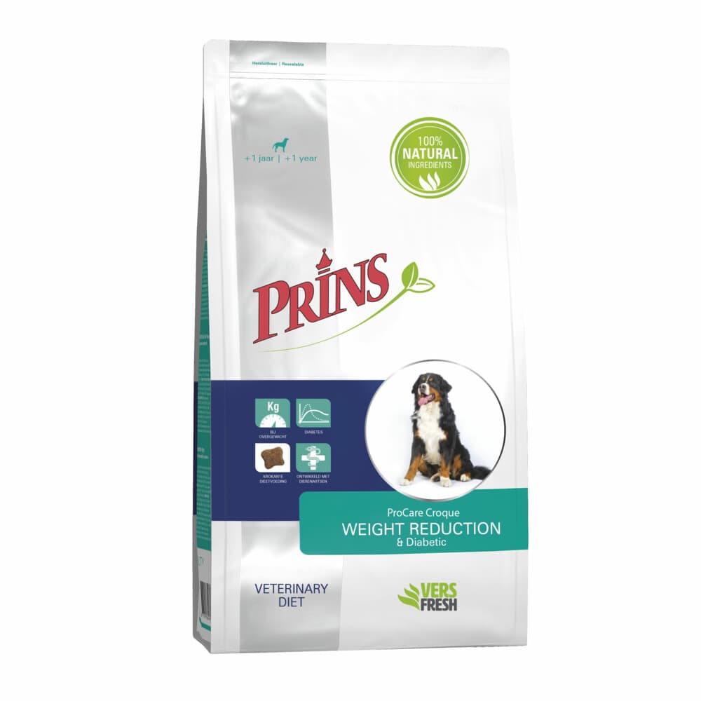 Prins ProCare Croque Veterinary Diet Weight Reduction&Diabetic Hondenvoer 3 kg
