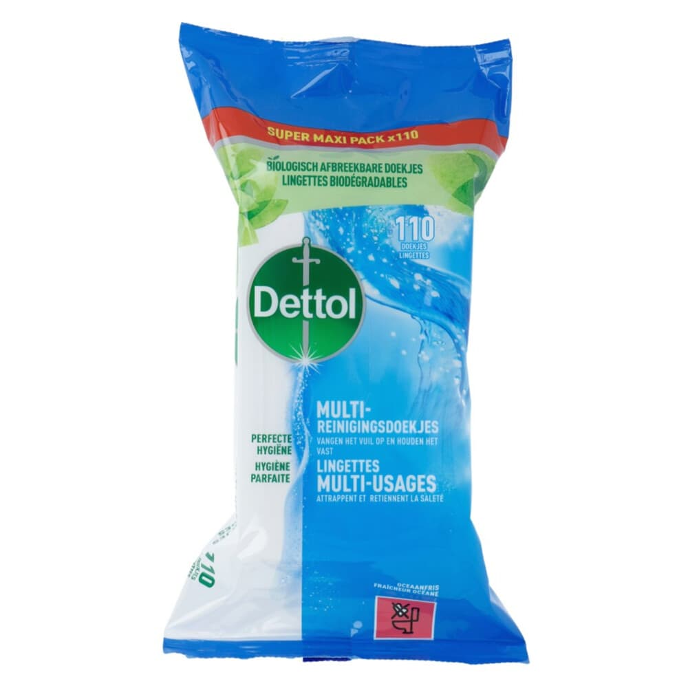 Dettol Reinigingsdoekjes Power&Fresh Ocean 110 stuks