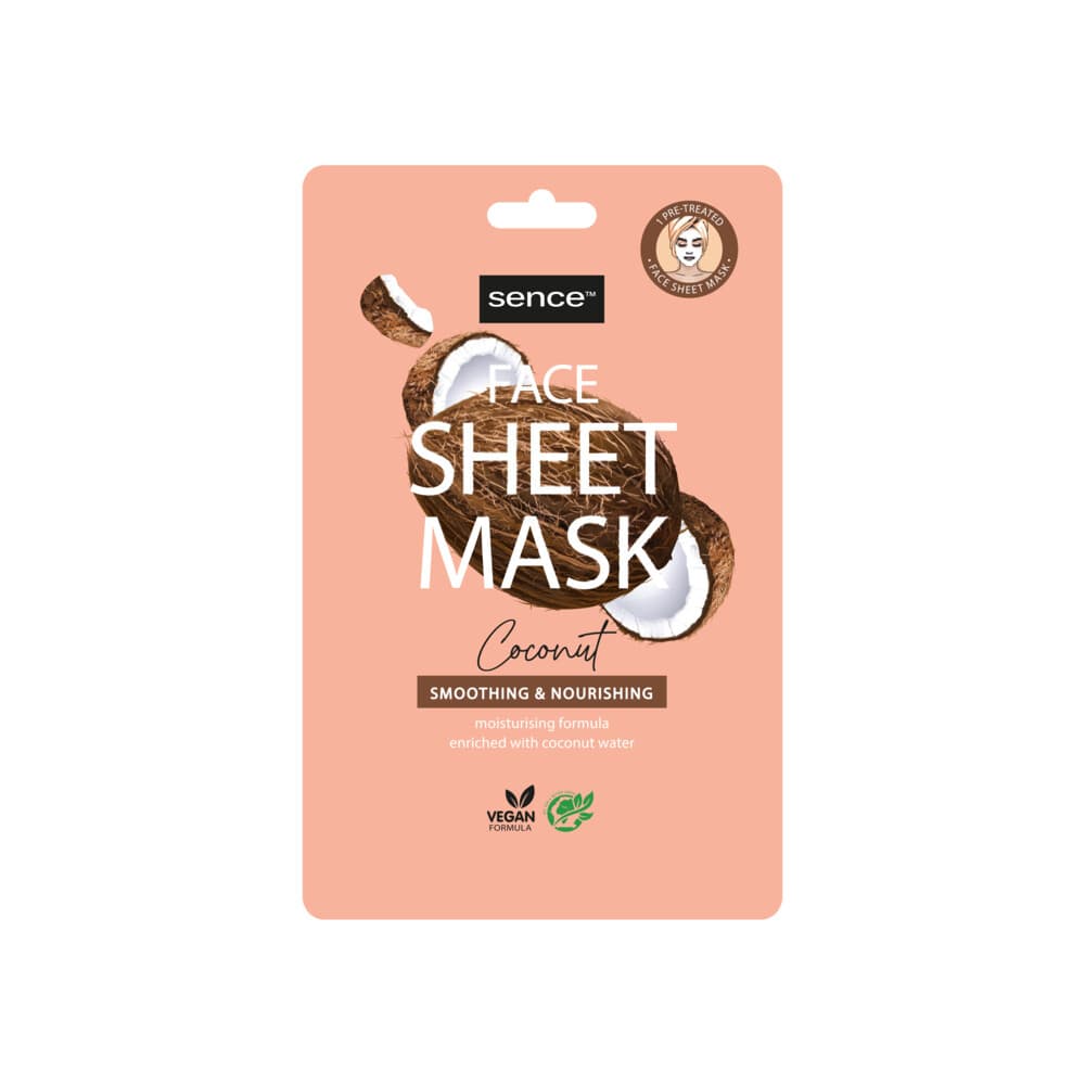 2x Sence Gezichtsmasker Sheet Coconut 24 ml