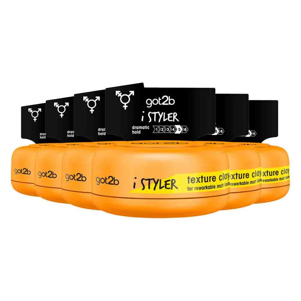 6x Got2b iStyler Texture Clay 75 ml
