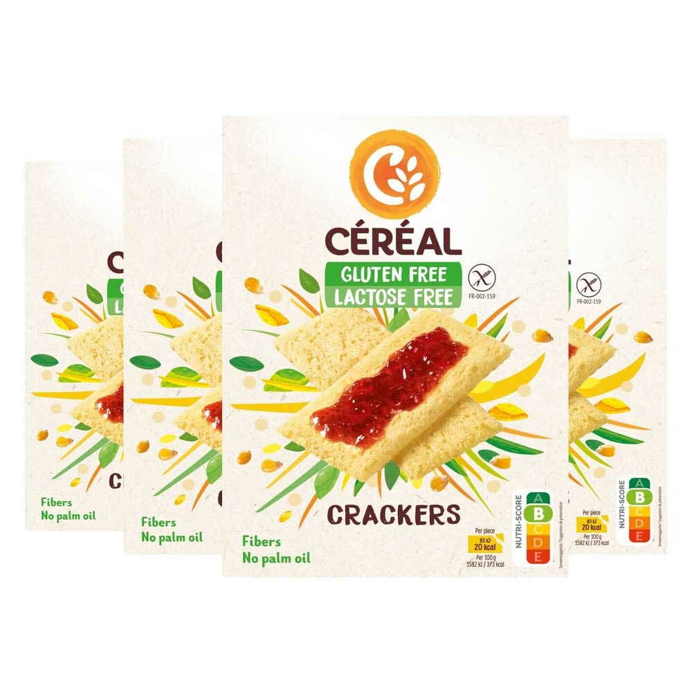 4x Céréal Crackers Glutenvrij En Lactosevrij 250 gr
