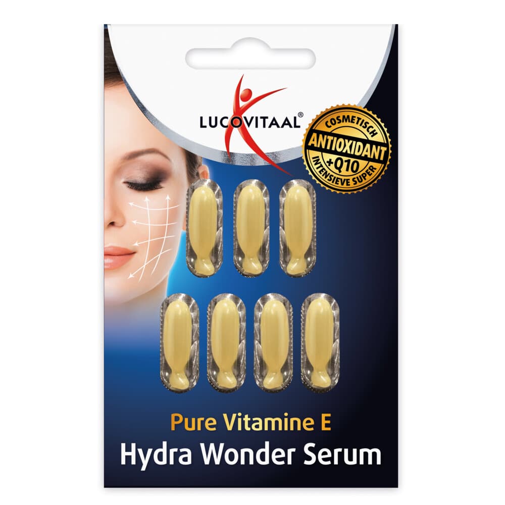 2+2 gratis: Lucovitaal Vitamine E Hydra Wonder Serum 7 Capsules