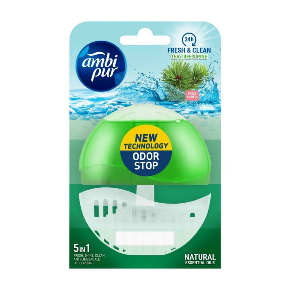 3+2 gratis: Ambi Pur Toiletblok Starterkit 5in1 Tea Tree&Pine