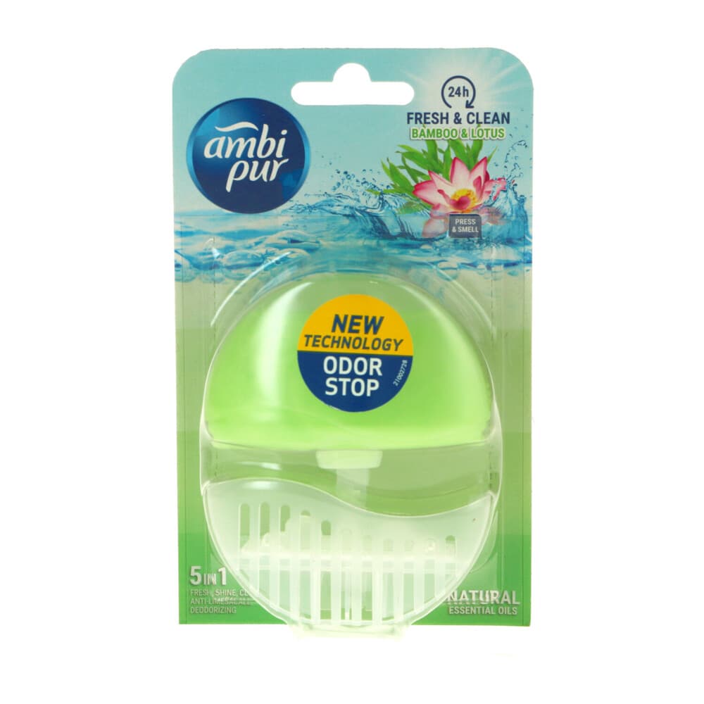 3+2 gratis: Ambi Pur Toiletblok Starterkit 5in1 Bamboo&Lotus