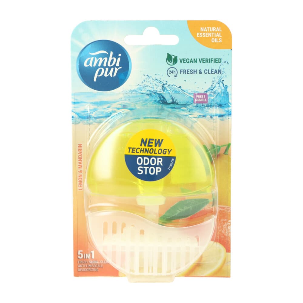3+2 gratis: Ambi Pur Toiletblok Starterkit 5in1 Lemon&Mandarine