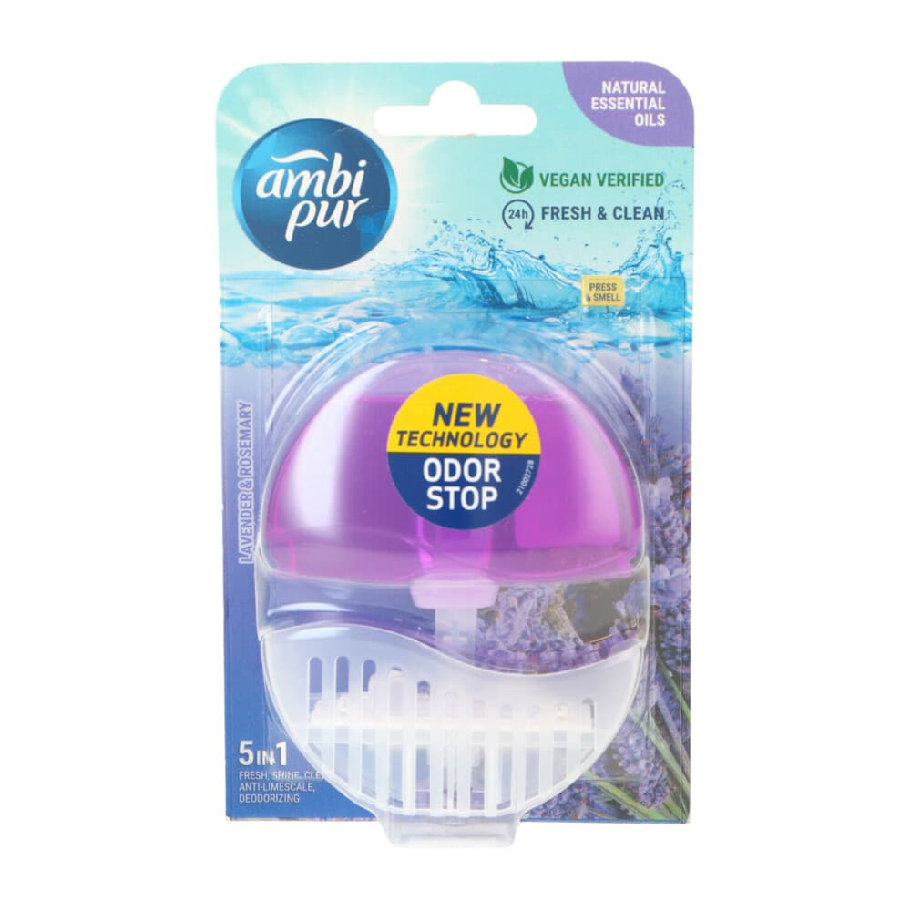 6x Ambi Pur Toiletblok Starterkit 5in1 Lavender&Rosemary