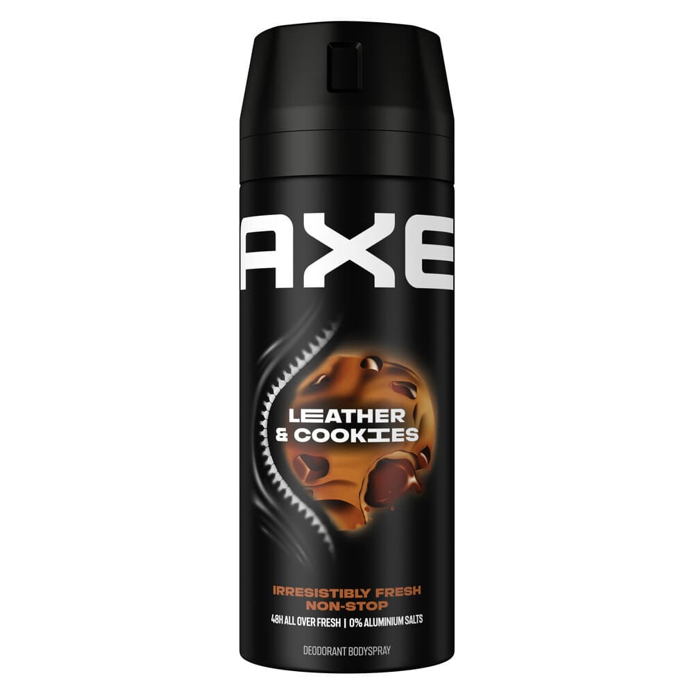 2+1 gratis: Axe Deodorant Bodyspray Leather&Cookies 150 ml