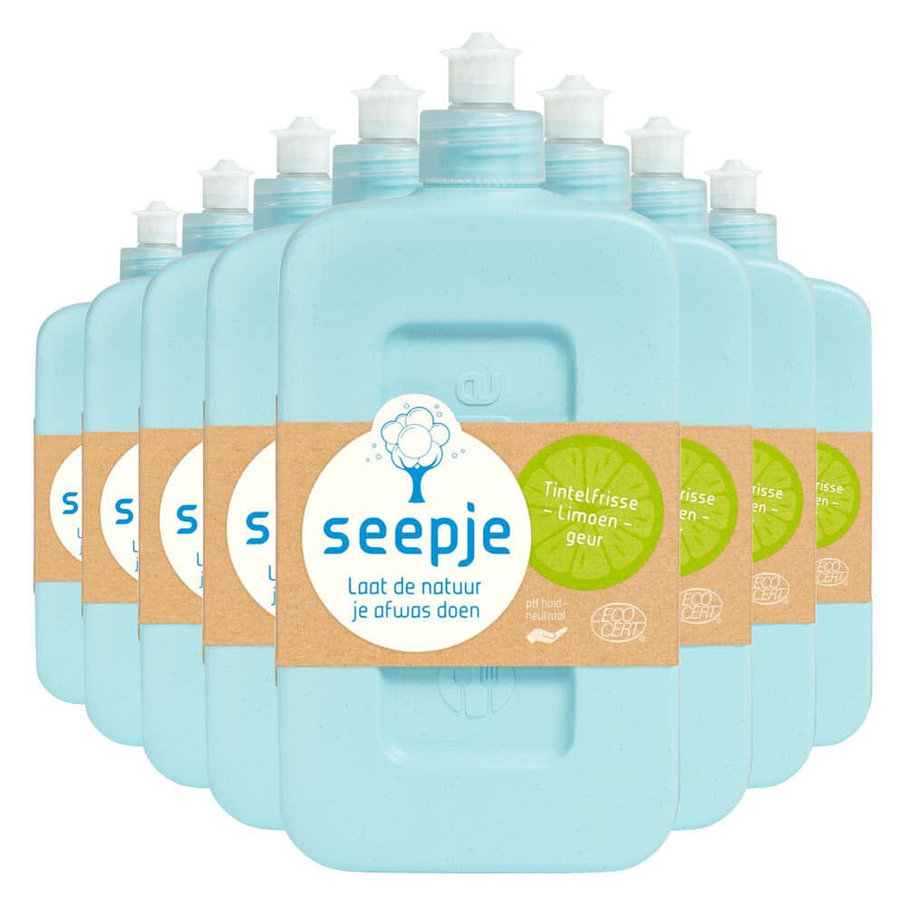 8x Seepje Afwasmiddel Tintelfrisse Limoen Geur 500 ml