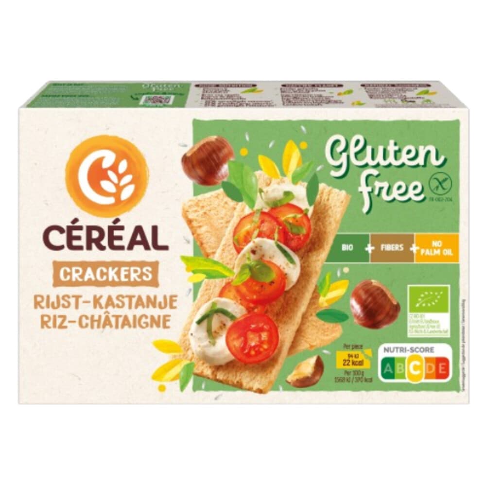 Céréal Crackers Rijst&Kastanje Glutenvrij en Lactosevrij 250 gr