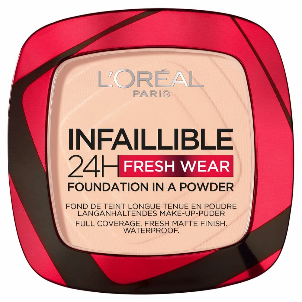 1+1 gratis: L'Oréal Infaillible 24H Fresh Wear Foundation Poeder 180 Rose Sand 9 gr