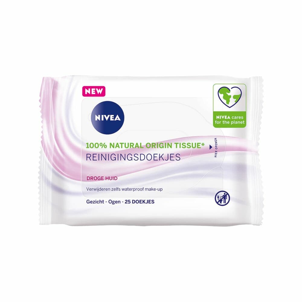 1+1 gratis: NIVEA Reinigingsdoekjes Droge Huid 25 stuks