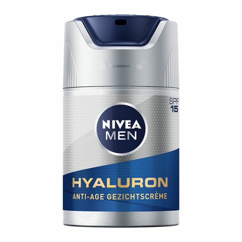 3x NIVEA Men Anti-Age Hyaluron Gezichtcrème SPF 15 50 ml