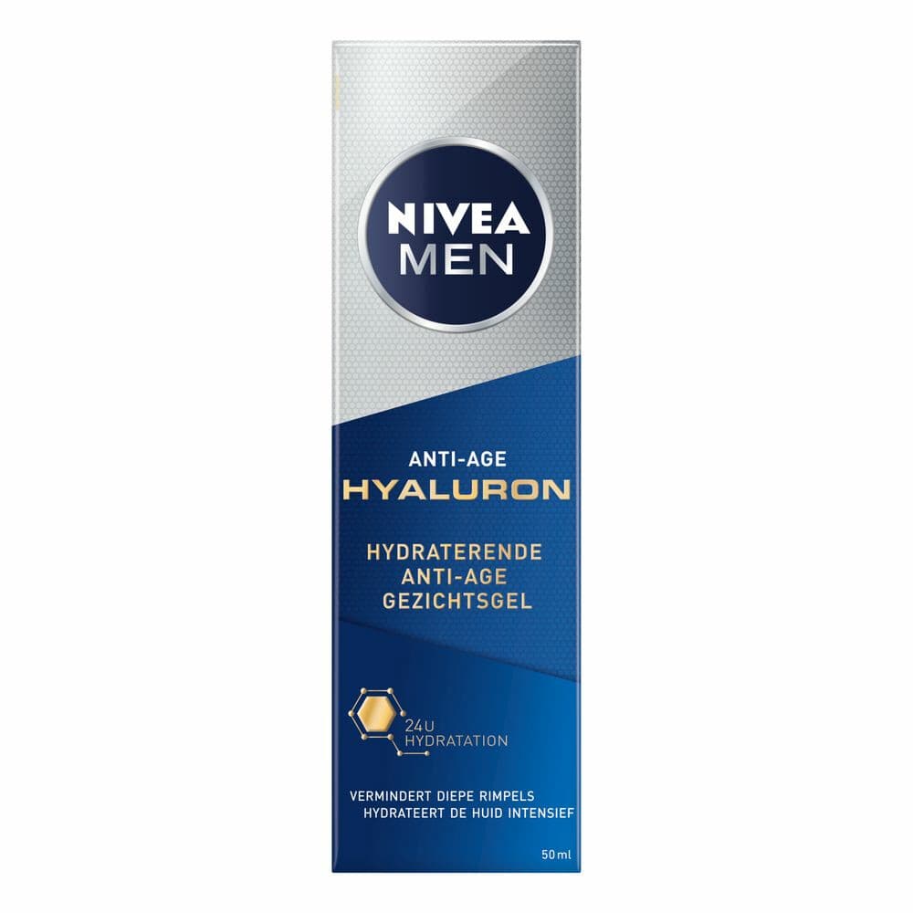 1+1 gratis: NIVEA Men Hyaluron Hydraterende Anti-Age gezichtsgel 50 ml