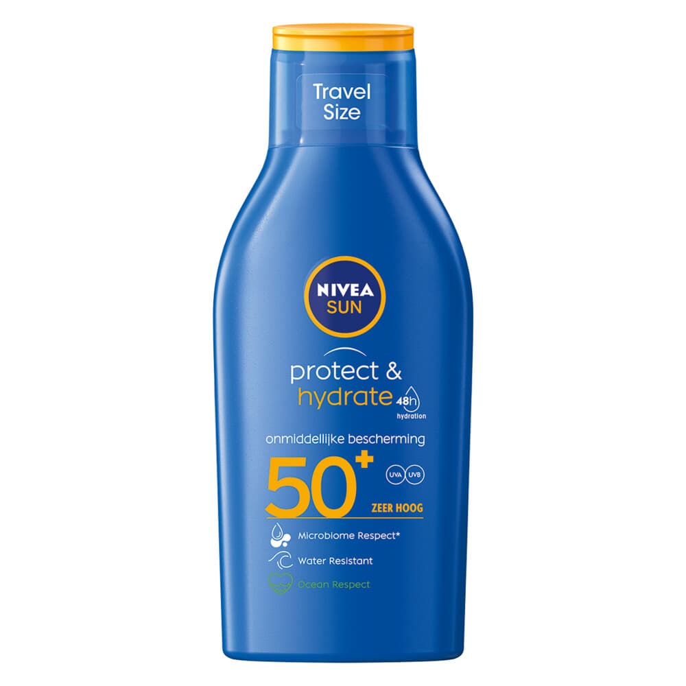 6x NIVEA Sun Protect&Hydrate Zonnemelk Travelsize SPF 50+ 100 ml