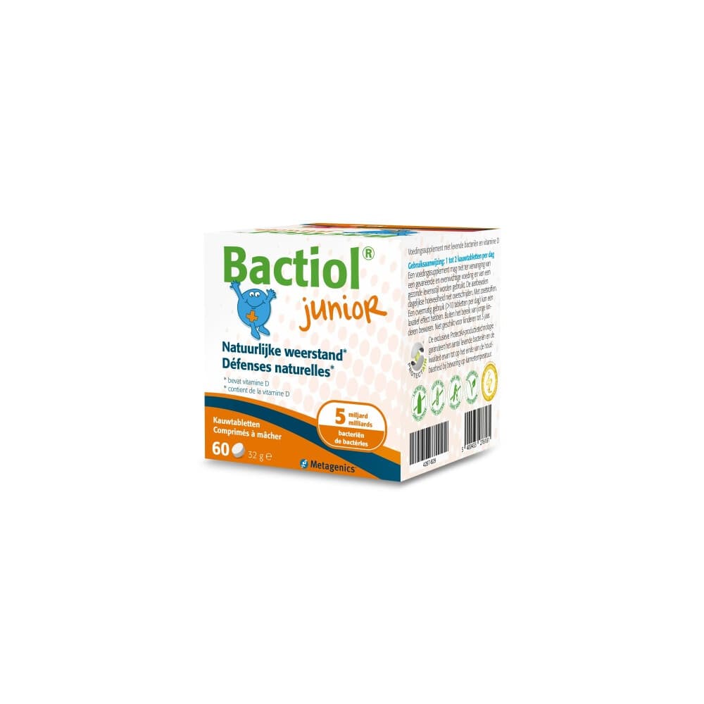 Gratis Verzending: 2x Metagenics Bactiol Junior 60 kauwtabletten