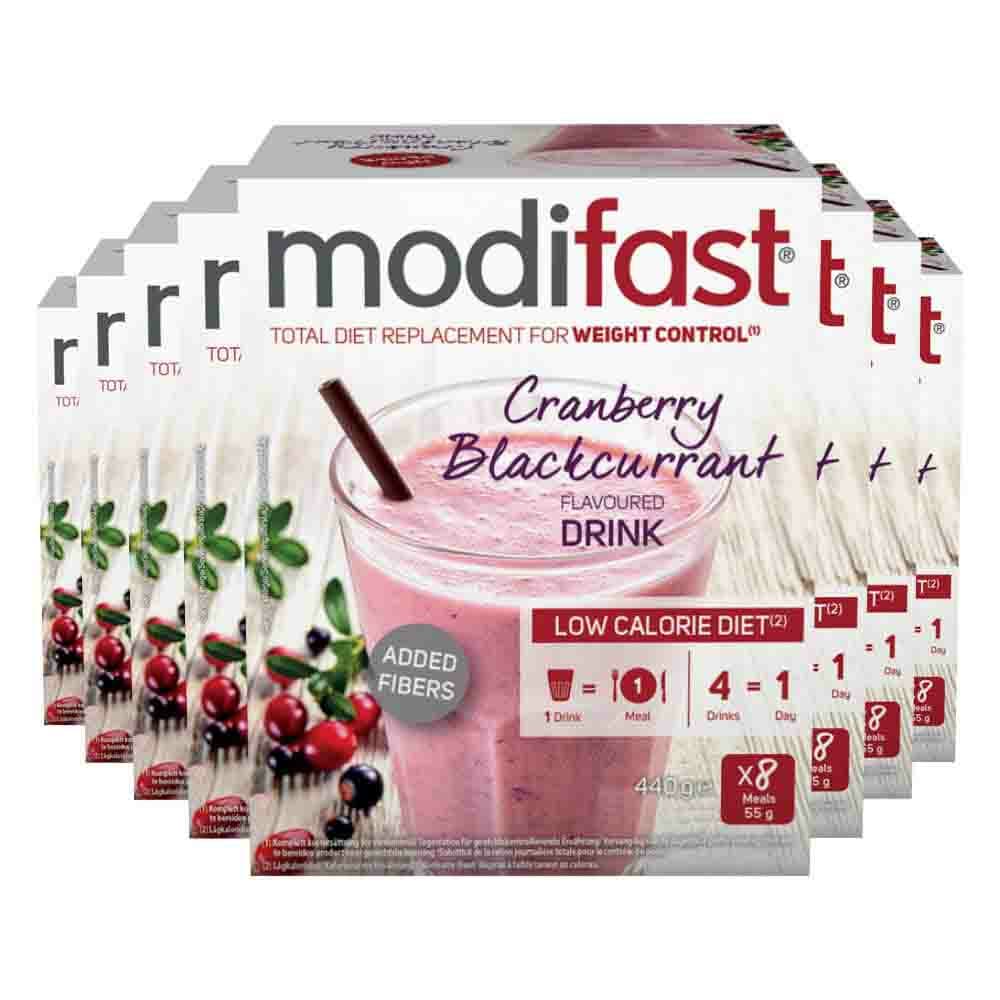 8x Modifast Intensive Milkshake Cranberry 8 x 55 gr