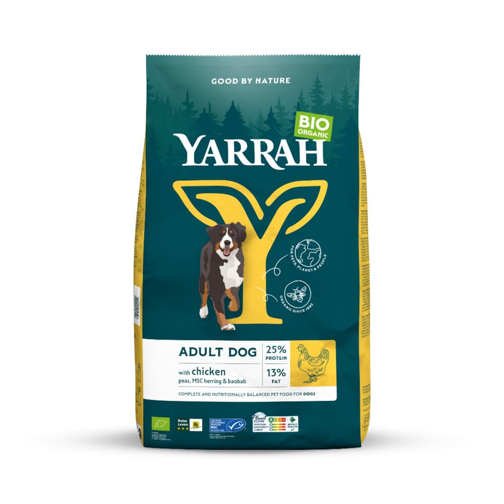 4x Yarrah Bio Hondenvoer Adult Kip 2 kg