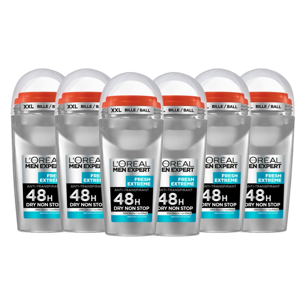 6x L'Oréal Men Expert Deodorant Roller Fresh Extreme 50 ml