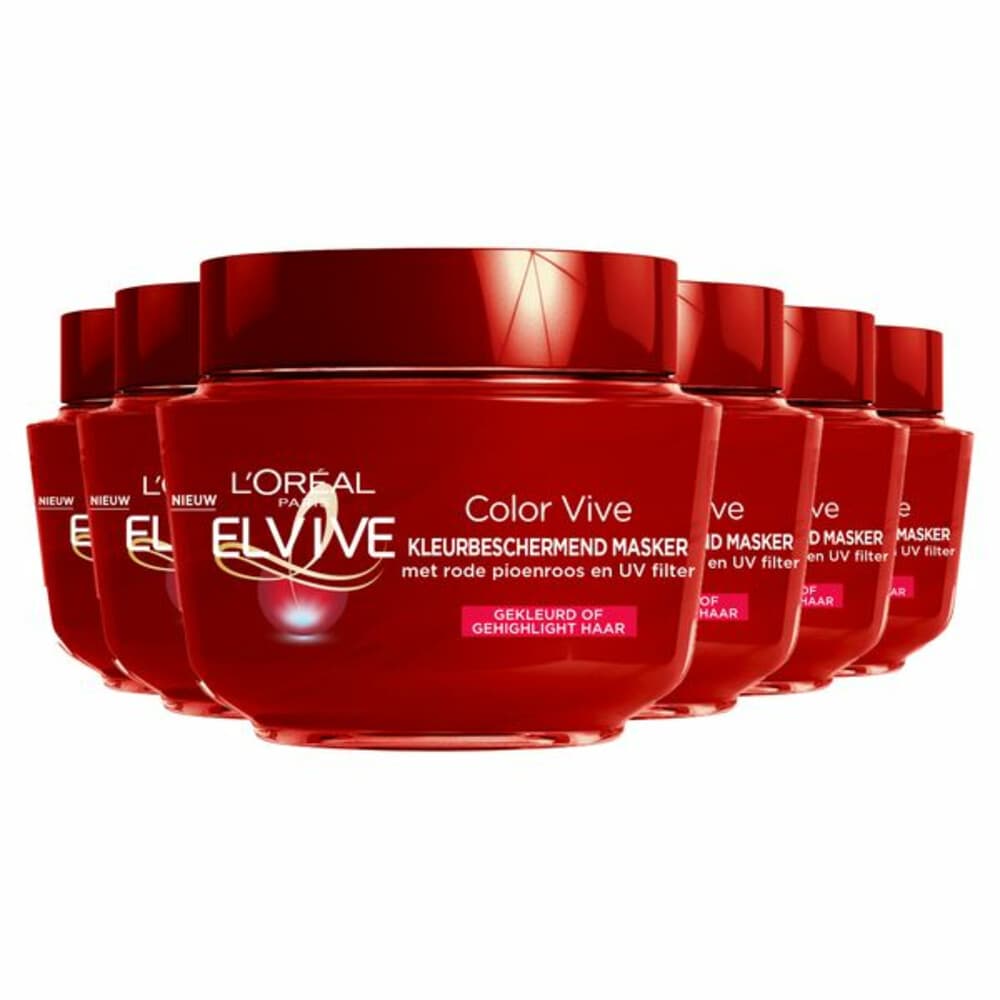 6x L'Oréal Elvive Color Vive Haarmasker 300 ml