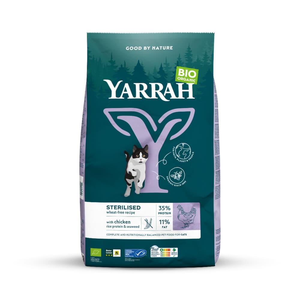 4x Yarrah Bio Kattenvoer Sterilised 2 kg