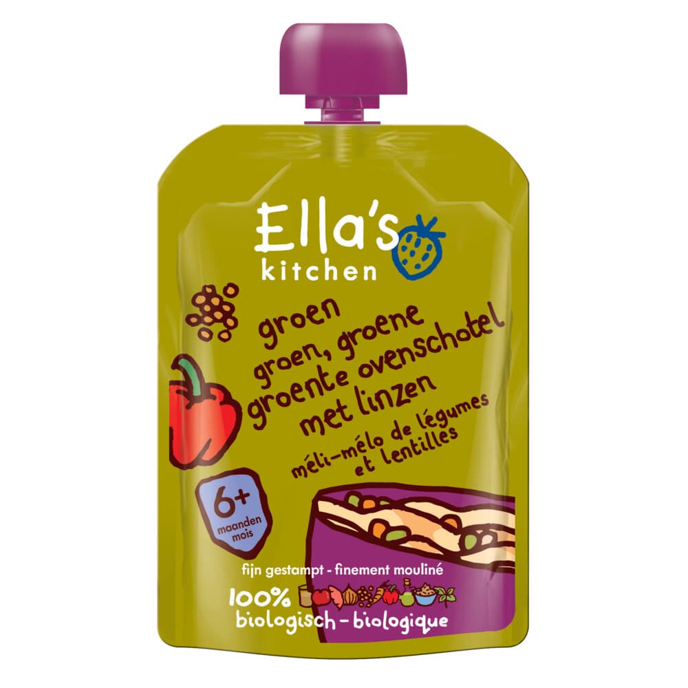 Ella's Kitchen Maaltijdzakje 6+ m Groente Ovenschotel Linzen 130 gr