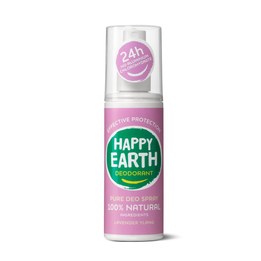 Happy Earth 100% Natuurlijke Deodorant Spray Lavender Ylang 100 ml