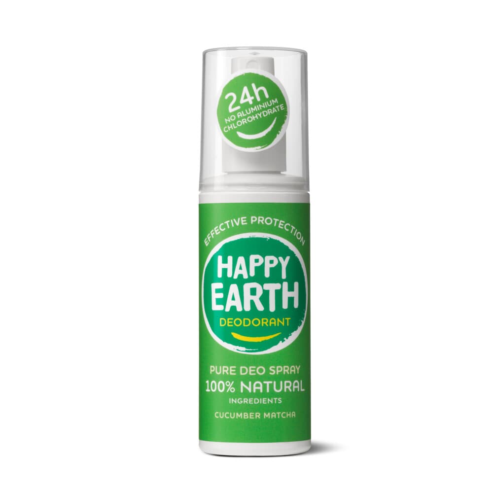 Happy Earth 100% Natuurlijke Deodorant Spray Cucumber Matcha 100 ml